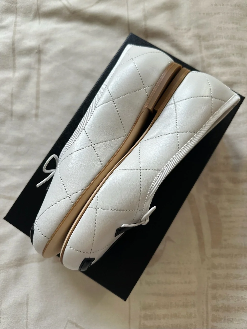 Chanel 26M coco beach Cambon ballet flats White color size 38